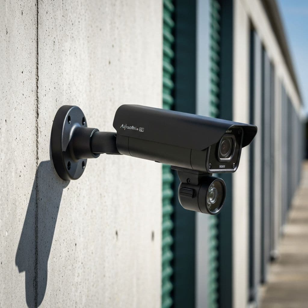 Security camera at storage facility