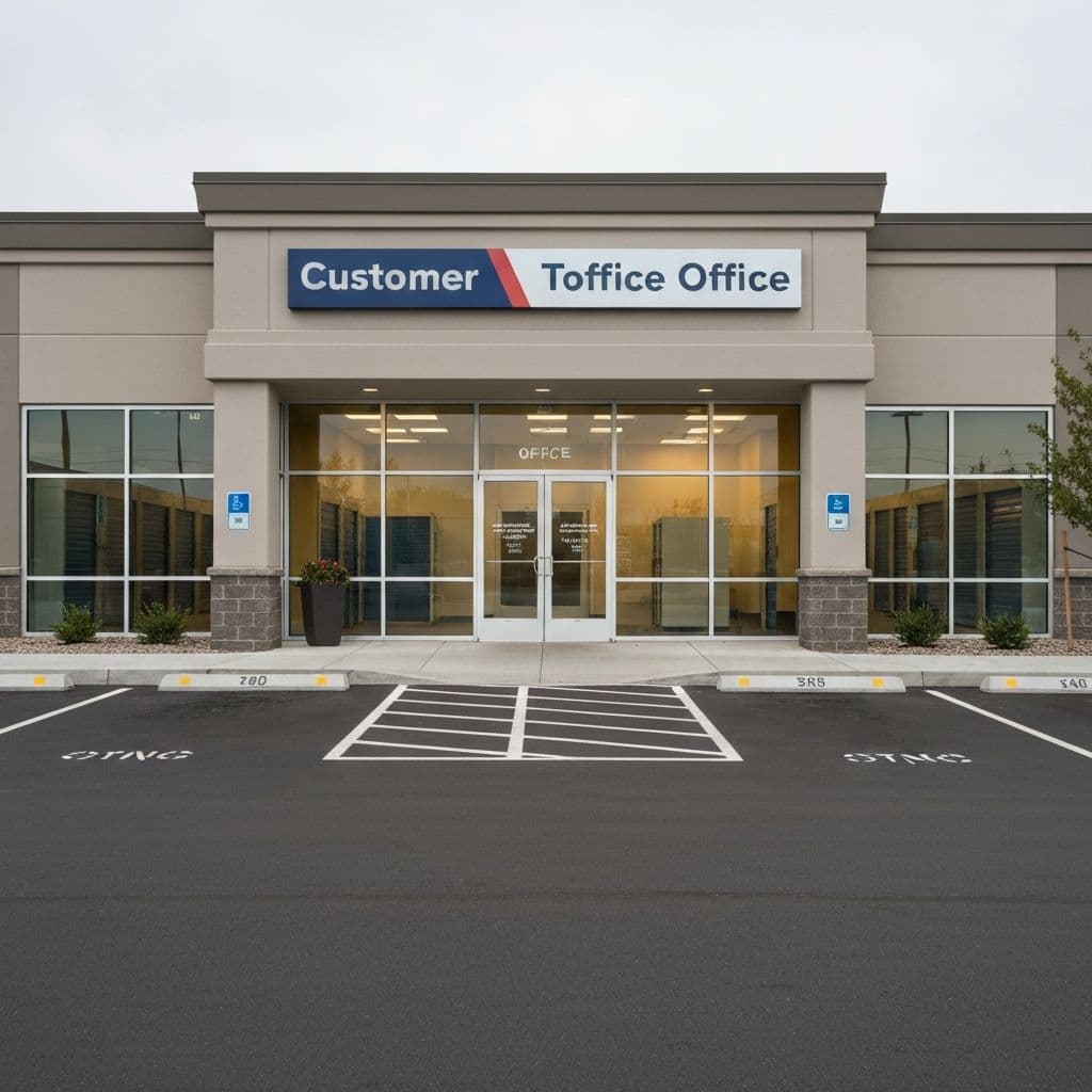 Storage facility office entrance